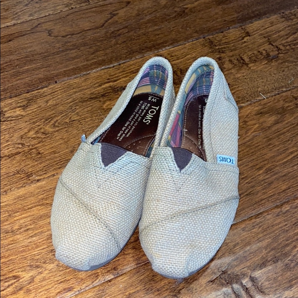 Burlap Toms shoes